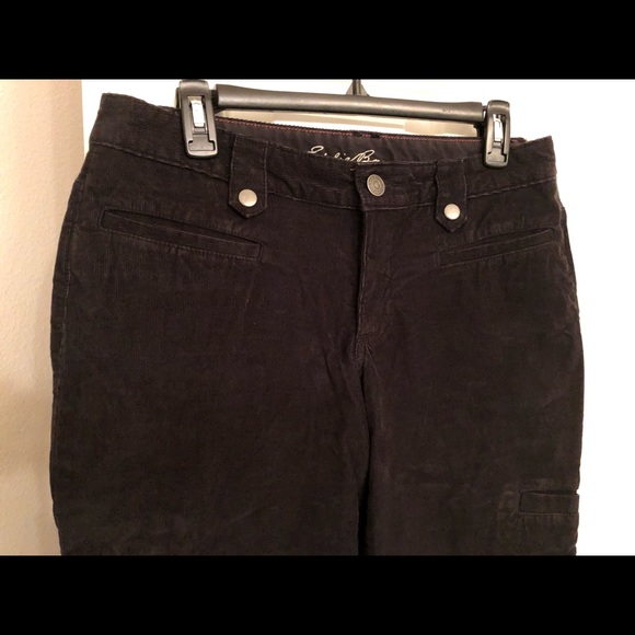 Eddie Bauer stretch corduroy cargo pants, women’s size 8, black. NWOT - Picture 2 of 8